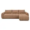 Image de Bobochic canapé d'angle réversible convertible coffre fuji ouverture express tissu chiné orange réversible FUJI