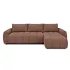 Image de Bobochic canapé d'angle réversible convertible coffre fuji ouverture express tissu chiné rouge réversible FUJI