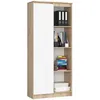 Image de Bibliothèque de bureau - AKORD - R80 - Chêne Sonoma - 8 étagères - 80x35x180 cm