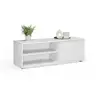 Image de Meuble tv - viva - blanc - jambes en plastique- style scandinave - l 110 cm x p 35 cm x h 37 cm   blanc