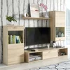 Image de Ensemble Meuble Tv Design "rico" 180cm Naturel