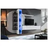 Image de Ensemble meuble TV mural Switch Met VII - L 240 x P 40 x H 180 cm - Blanc