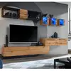 Image de Ensemble Meuble Tv Design "switch Iii" 280cm Naturel & Noir