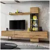 Image de Ensemble meuble tv design rise 240cm chêne