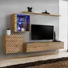 Image de Ensemble Meuble Tv "switch Lamel Xv" 260cm Naturel