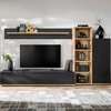 Image de Ensemble Meuble Tv Design "skill" 240cm Noir & Naturel