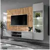 Image de Ensemble meuble tv ligne xari 200cm naturel & gris perle