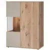 Image de Meuble de rangement bas rainuré catalina 120cm naturel