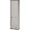 Image de Armoire 2 Portes & 1 Tiroir "hugo" 60cm Gris & Noir