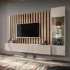Image de Ensemble Meuble Tv À Lattes "verti" 220cm Beige