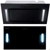 Image de Hotte aspirante encastrable - JANSHOP - 52 cm - Noire - Éclairage LED - Silencieuse - 3 niveaux de réglage