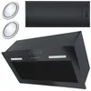 Image de Hotte aspirante encastrable - JANSHOP - 52 cm - Noire - Éclairage LED - Filtre anti-graisse en aluminium