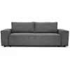Image de Canapé convertible 3 places josh - velours côtelé anthracite - coffre de rangement - l 197 x p 117 x h 65 cm A107775