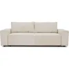 Image de Canapé Droit Convertible 3 Places Josh - Velours Côtelé Beige - Coffre De Rangement - L239xp86xh85cm