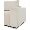 Image de Canape droit convertible 3 places casapy josh velours cotele beige avec coffre A107778
