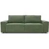 Image de Canapé Convertible 3 Places Josh - Tissu Loft Olive - Coffre De Rangement - L 239 X P 117 X H 65 Cm