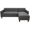 Image de Canapé d'angle fixe 4 places bob - tissu anthracite - réversible - l 197 x p 117 x h 65 cm