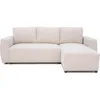 Image de Canapé D'angle Convertible Réversible 3-4 Places Pharell - Velours Côtelé Beige - Coffre De Rangement - L 230x P 155