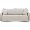 Image de Canapé Convertible Bari 3 Places - Tissu Beige - Coffre De Rangement - L215 X H89 X P100 Cm