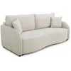 Image de Canapé convertible BARI 3 places - Tissu beige - Coffre de rangement - L215 x H89 x P100 cm