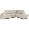 Image de Canapé D'angle Convertible Réversible 4 Places Mitchell Tissu Beige L 247 X P 91 X H 205 Cm Coffre De Rangement