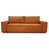 Image de Canape convertible casapy josh 3 places terracotta velours cotele avec coffre A131395