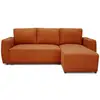 Image de Canapé dangle convertible casapy pharell 3-4 places terracotta velours côtelé 224x155x85 cm A131457