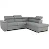 Image de Canapé D'angle Convertible Réversible Avec Coffre - 5 Places - Daytona - Tissu Gris - 260 X 77 / 94 X 216 Cm