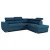 Image de Canape d angle convertible reversible casapy daytona bleu avec coffre de rangement et 3 tetieres A131903