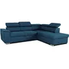 Image de CanapÃ© d'angle convertible rÃ©versible avec coffre - 5 places - DAYTONA - Tissu bleu - 260 x 94 x 216 cm en occasion ou reconditionné
