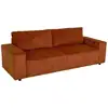 Image de Canapé fixe casapy josh 4 places velours côtelé terracotta 241x86x88 cm A133863