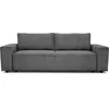 Image de Canapé Fixe 4 Places - Josh - Velours Cotelé Anthracite - 241 X 86 X 88 Cm