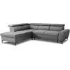 Image de Canapé d'angle convertible réversible avec coffre - 5 places - kasimir - tissu anthracite - 258 x 7998 x 219 cm KASIMIRA133879