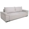 Image de Canapé convertible avec coffre - 3 à 4 places - NORMAN - Tissu beige - 240 x 85 x 85 cm