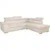 Image de Canape d angle reversible convertible casapy daytona beige velours cotele avec coffre 4 places 3 tetières reglables A135385