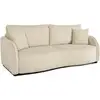 Image de Canapé Convertible 3 Places - Bari - Velours Cotelé - Perle - Coffre De Rangement - 215 X 89 X 100 Cm