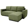 Image de Canapé d'angle convertible réversible 3 4 places - pharell - tissu velours côtelé kaki