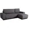 Image de Canapé d'angle convertible réversible - 3 places - sierra - avec coffre - tissu anthracite