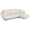 Image de Canapé dangle convertible réversible - 3 / 4 places - CLAUDIUS - Tissu Velours côtelé beige - Coffre - 244 x 158 x 86 cm