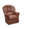 Image de Fauteuil 100% cuir de buffle marron DAPHNE