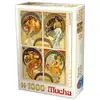 Image de Puzzle 1000 Pièces Alphonse Mucha En Carton Orange Pâle 68 X 47 Cm D-toys