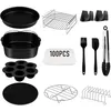 Image de Accessoires Friteuse à Air Chaud - Bisnie - 55 l - 12 pièces - Antiadhésif - Compatible avec plusieurs marques