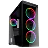 Image de Boitier PC ATX Kolink Horizon - Noir - LED RGB - Moyen tour - 3x 120 mm LED RGB façade 120 mm LED RGB arrière