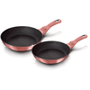 Image de Set De 2 Poêles À Frire Induction 22-26 Cm Aluminium, Antiadhésif Titane Berlinger Haus I-rose Rose