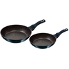 Image de Set De Poêles À Frire Induction 22 - 26cm Aluminium Antiadhésif Marbre Sans Pfoa Berlinger Haus Aquamarine Bleu Marine