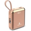 Image de Volkano Solace Series 10 000 mAh avec câbles USB-C et Lightning intégrés - Rose et Or