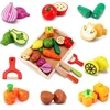 Image de Jouet en Bois Montessori Cuisine en Bois Nourriture pour Enfants - Aliments Bois Fruits et Légumes Jouets Jouets