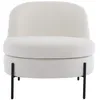 Image de Fauteuil en tissu bouclé beige - Vianney