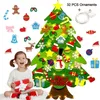 Image de Sapin de Noël Feutrine Sapin de Noël Réutilisables avec LED lumières Cadeaux de Noël pour Enfants