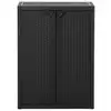 Image de Armoire de rangement de jardin armoire d'extérieur meuble de rangement pour cuisine, garage, atelier noir 65x45x88 cm pp rotin